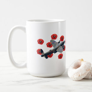Mug Lancaster vintage parmi les coquelicots rouges