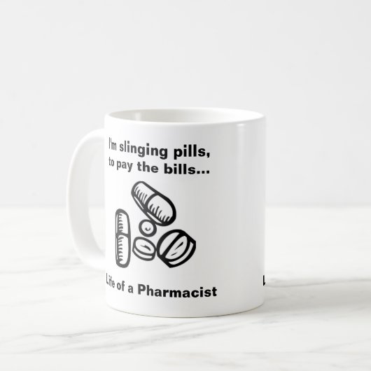 Mug Lancement des pilules pour payer les factures (Devant gauche)