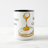 Mug Lancer comme un patron Lancer de crêpes drôle (Centre)