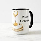 Mug Lancer comme un patron Lancer de crêpes drôle (Devant droit)