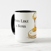 Mug Lancer comme un patron Lancer de crêpes drôle (Devant gauche)