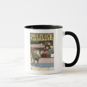 Mug Lancer de SeattleFish et porc de bronze à la plac