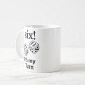 Mug Lancer les dés Six C'est mon tour Lancer les dés (Devant gauche)