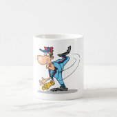 Mug Lanceur de baseball de dessin animé drôle lançant (Centre)