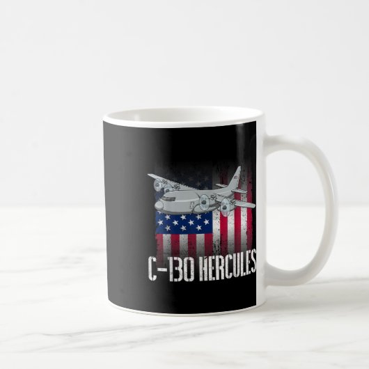 Mug L'ancien combattant salé C-130 Hercules Drapeau am (Droite)