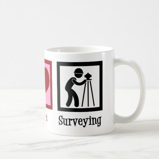 Mug Land Surveyor Peace Love Surveying Company (Droite)