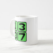 Mug Langage 1337 Leet Leetspeak Eleet Internet Meme (Devant gauche)