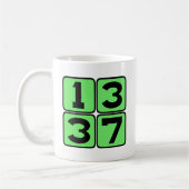 Mug Langage 1337 Leet Leetspeak Eleet Internet Meme (Gauche)