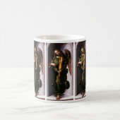 Mug L'ange en vert avec une vielle de Léonard de Vinci (Centre)