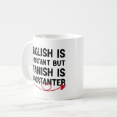Mug L'Anglais Est Important Mais L'Espagnol Est Import (Devant gauche)