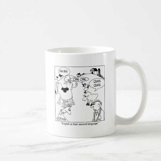 Mug L'anglais est langue d'animaux de ferme la 2ème (Droite)