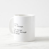 Mug L'anglais est une langue difficile Drôle de gramma (Devant gauche)