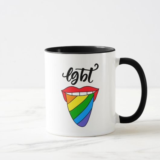 Mug Langue arc-en-ciel LGBT (Droite)