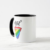 Mug Langue arc-en-ciel LGBT (Devant gauche)