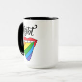 Mug Langue arc-en-ciel LGBT (Devant gauche)