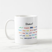 Mug Langue de danse !  Mots pour la danse dans le (Gauche)