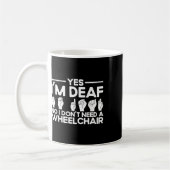 Mug Langue des signes Asl Oui je suis sourd (Gauche)