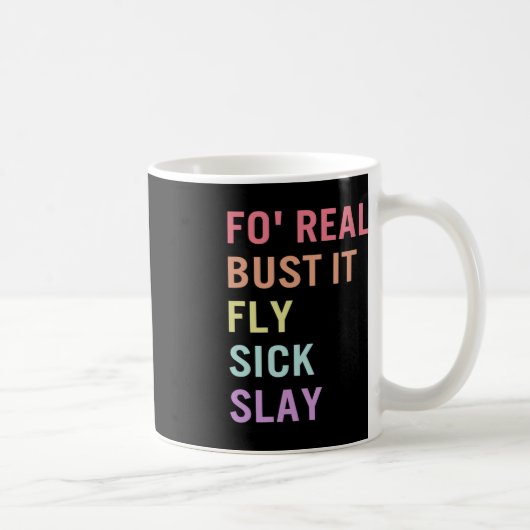 Mug Langue Des Signes Pour Vraiment Bust It ASL Slang (Droite)
