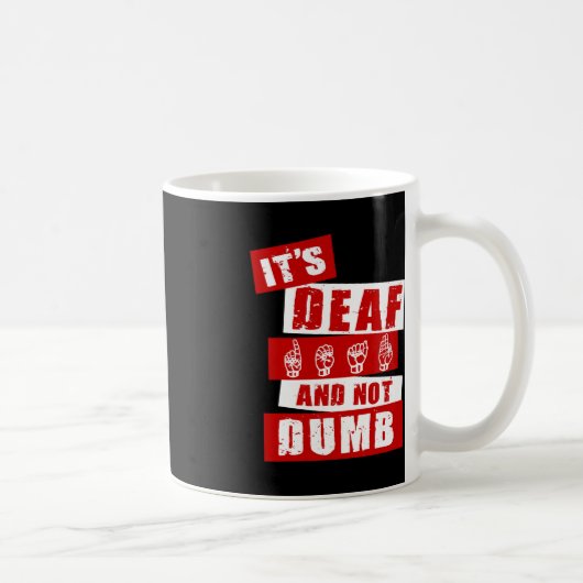 Mug Langue des signes Sensibilisation Sourde à la main (Droite)
