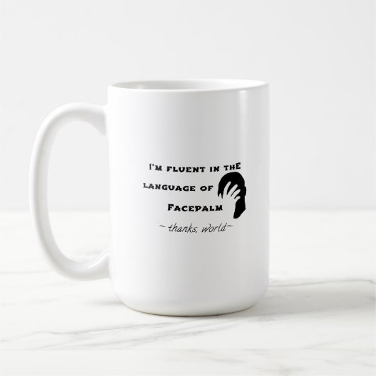 Mug Langue du Facepalm (Gauche)