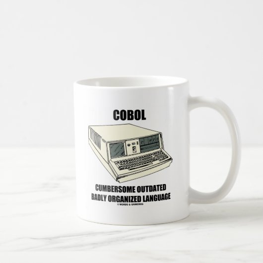 Mug Langue mal organisée périmée encombrante de COBOL (Droite)