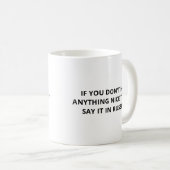 Mug Langue russe drôle, dites-le en russe (Devant droit)