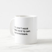 Mug Langue russe drôle, dites-le en russe (Devant gauche)