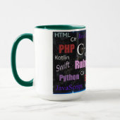 Mug Langues de programmation Motif coloré (Gauche)