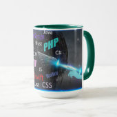 Mug Langues de programmation Motif coloré (Devant droit)