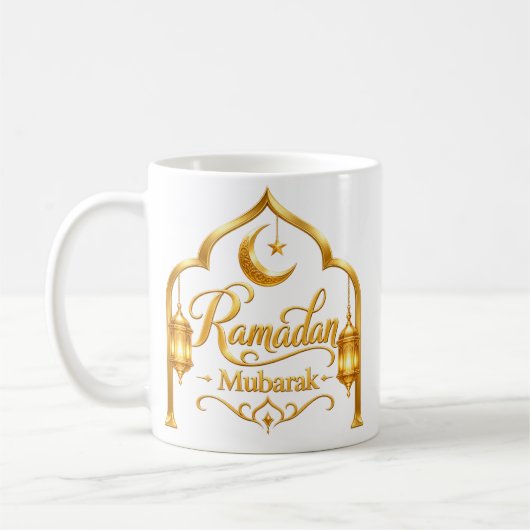 Mug Lanterne à Arche Dorée Ramadan Mubarak (Gauche)