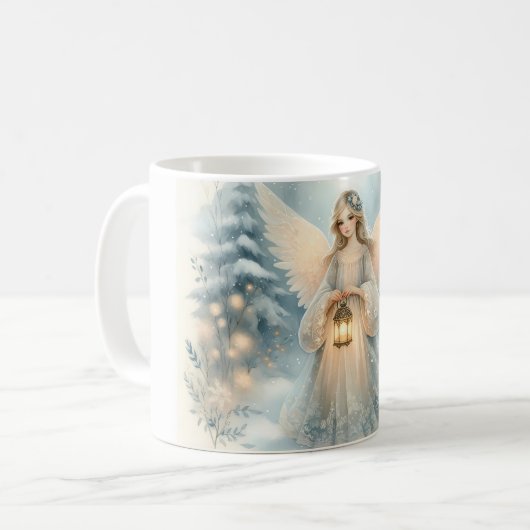 Mug Lanterne céleste d'ange d'hiver de grâce (Devant gauche)