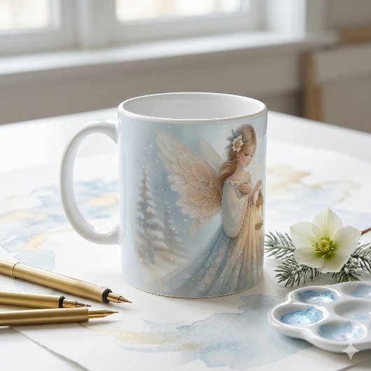 Mug Lanterne d'ange céleste d'hiver de réconfort