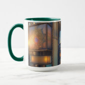 Mug Lanterne de balcon de ville Steampunk SciFi (Gauche)