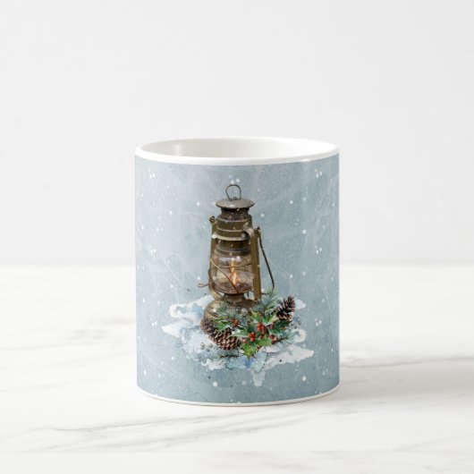 Mug Lanterne de Noël dans la neige (Centre)