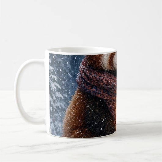 Mug Lanterne d'Hiver Panda Roux (Gauche)