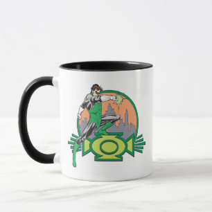 Mug Lanterne et paysage urbain verts