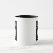 Mug Lanterne verte avec cape en combat, noir et blanc (Centre)