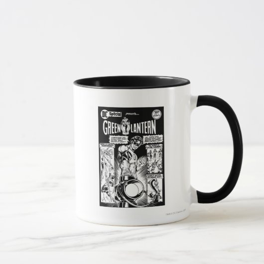 Mug Lanterne verte - Bande dessinée verte, Noir (Droite)