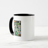 Mug Lanterne verte - Comic vert ombragé (Devant gauche)