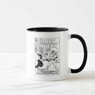 Mug Lanterne verte dans l'anneau, noir et blanc