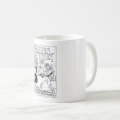 Mug Lanterne verte dans l'anneau, noir et blanc (Devant droit)