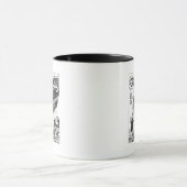 Mug Lanterne verte dans les tranchées, noir et blanc (Centre)