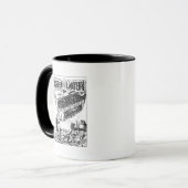 Mug Lanterne verte dans les tranchées, noir et blanc (Devant gauche)