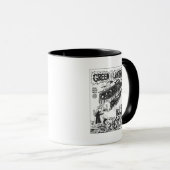 Mug Lanterne verte dans les tranchées, noir et blanc (Devant droit)
