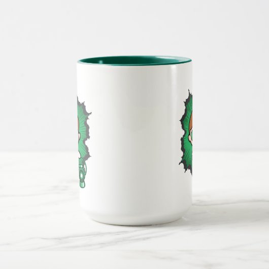 Mug Lanterne verte de Chibi qui traverse l'espace (Centre)