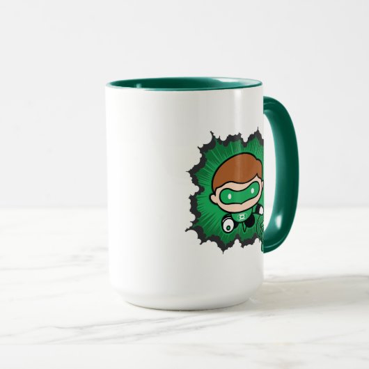 Mug Lanterne verte de Chibi qui traverse l'espace (Devant droit)