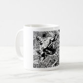 Mug Lanterne verte et Lune - Noir et Blanc (Devant gauche)
