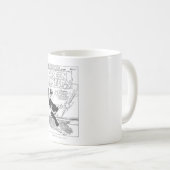 Mug Lanterne Verte - missile Runaway, noir et blanc (Devant droit)