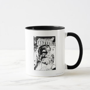 Mug Lanterne verte - Nombreux anneaux, noir et blanc