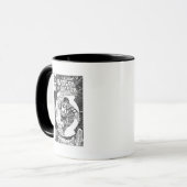 Mug Lanterne verte - Tout commence ici, Noir et blanc (Devant gauche)